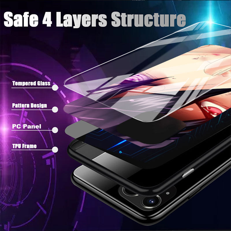 naruto reflective glass case