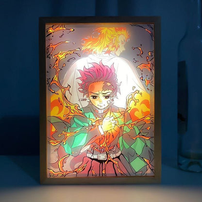 tanjiro glowing wall art