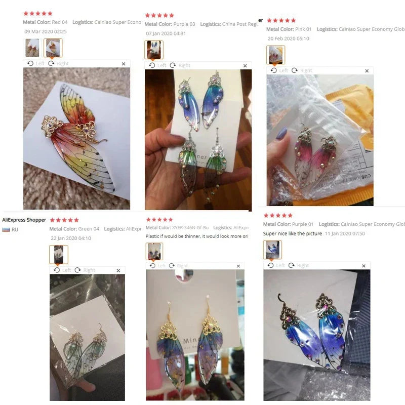demon slayer Butterfly earrings