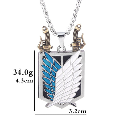 attack on titan soldier necklace