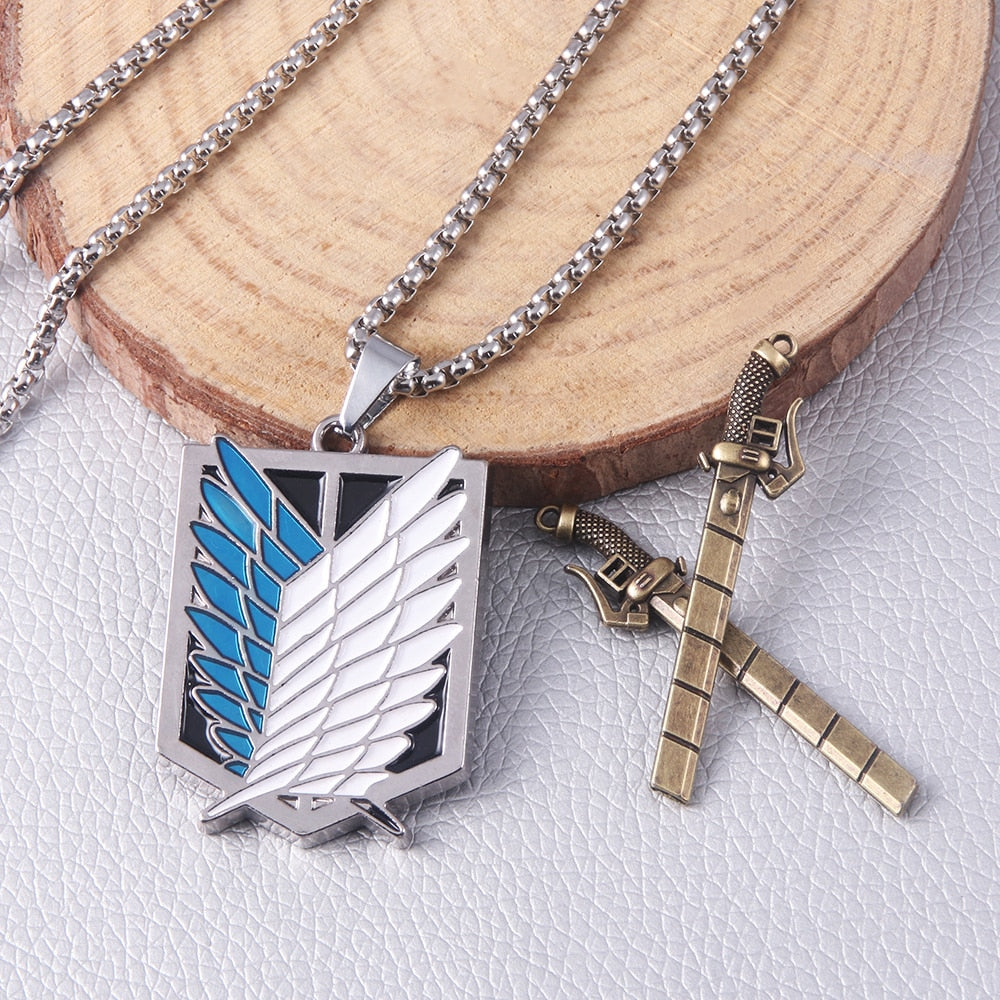 attack on titan soldier necklace