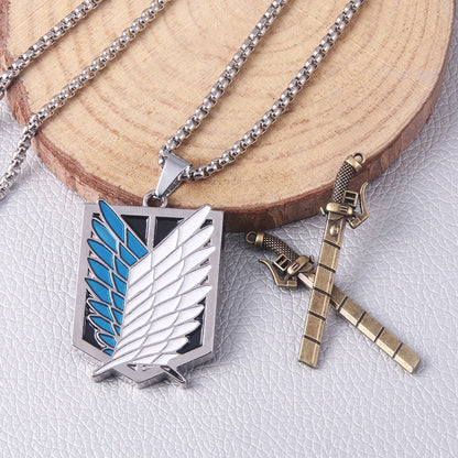 attack on titan soldier necklace