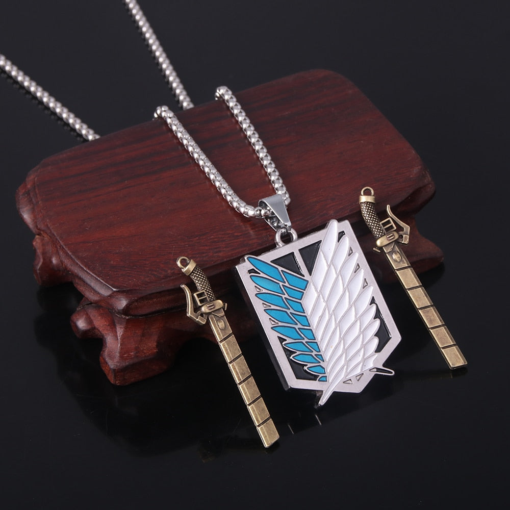 attack on titan soldier necklace