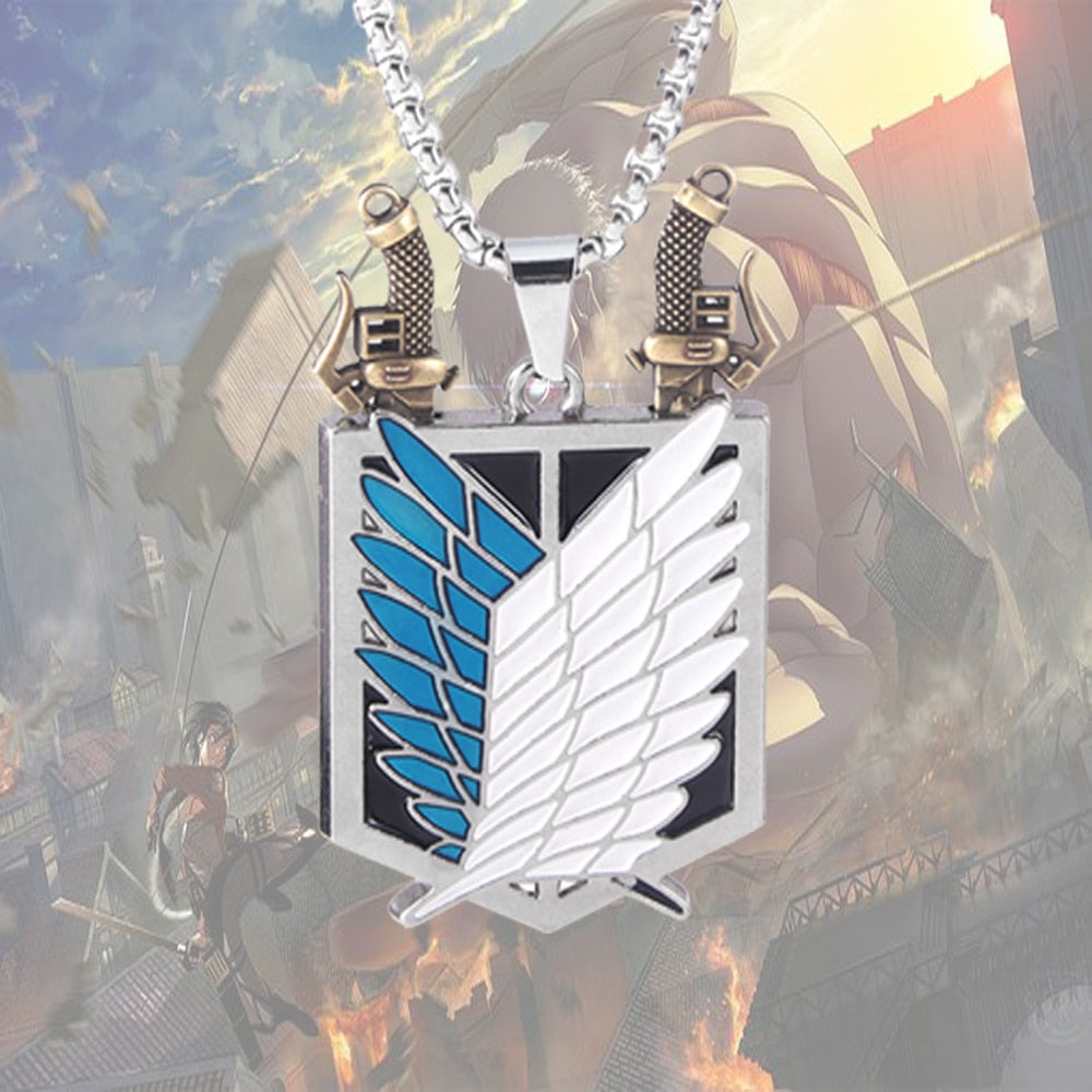 attack on titan soldier necklace