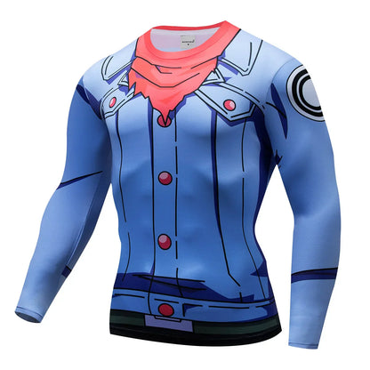 3D Muscle Print Compression Shirt