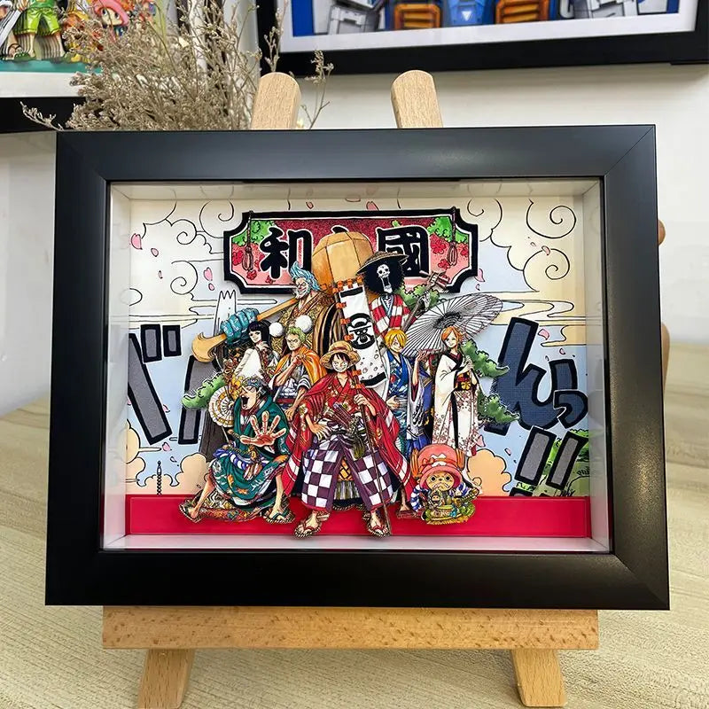 one piece 3D wall art
