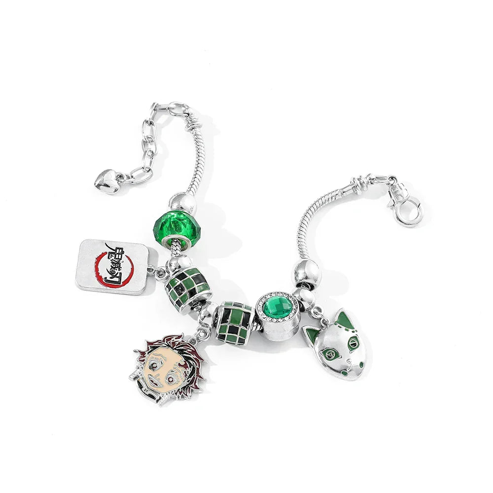 demon slayer silver Bracelet