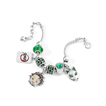 demon slayer silver Bracelet