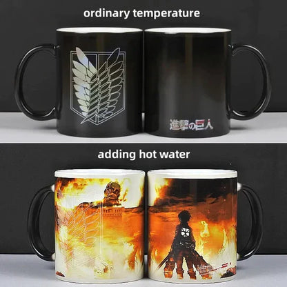 attack on titan heated mug