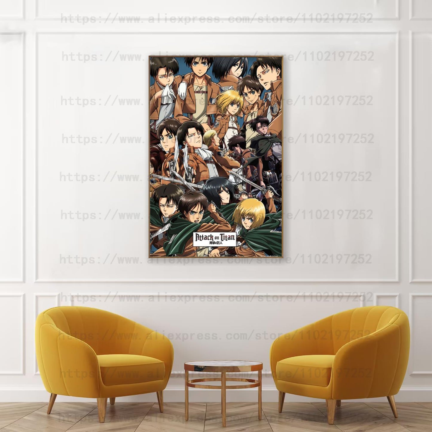 attack on titan wall art