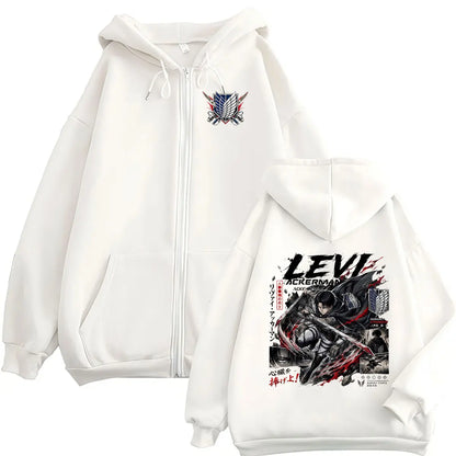 Levi Ackerman Zip Up Hoodie