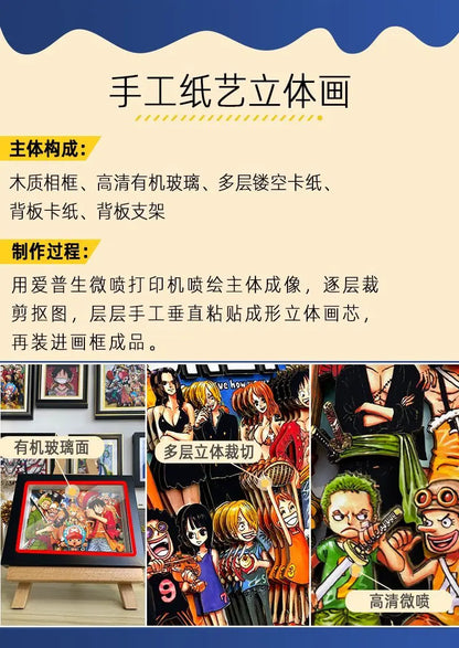 one piece 3D wall art