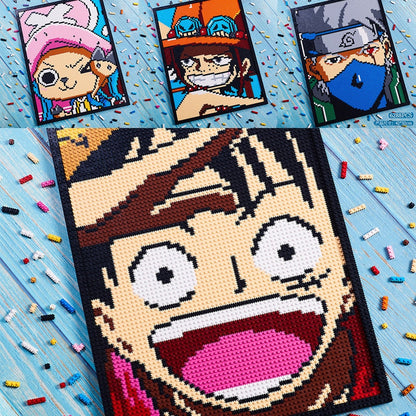 one piece characters building blocks