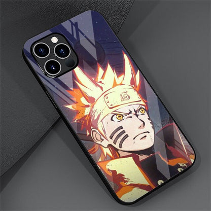naruto reflective glass case