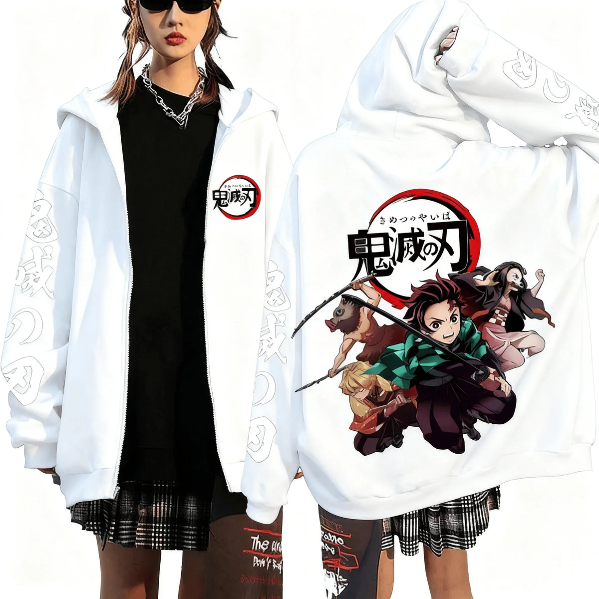 Hashira Oversized Zip Up Hoodie