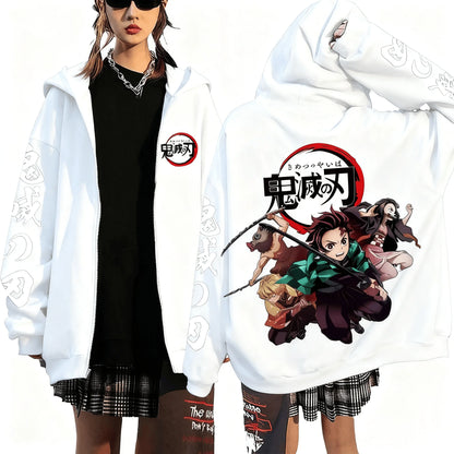 Hashira Oversized Zip Up Hoodie