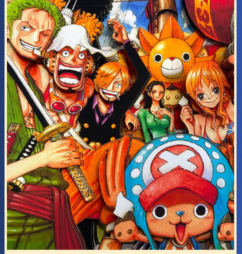 one piece 3D wall art