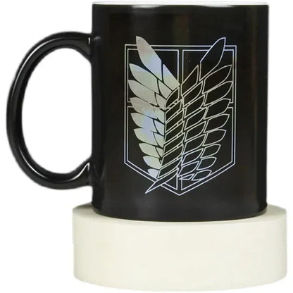 attack on titan heated mug