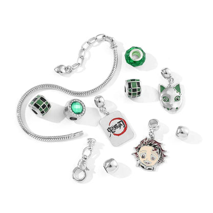 demon slayer silver Bracelet