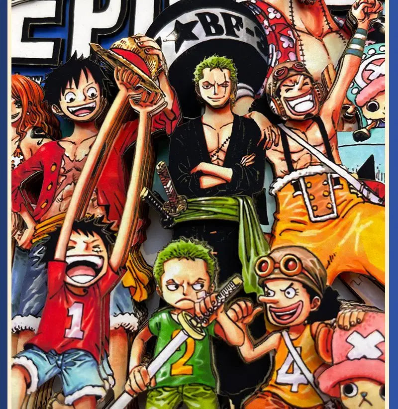 one piece 3D wall art