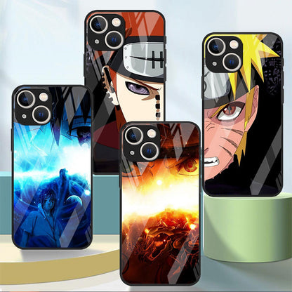 naruto reflective glass case
