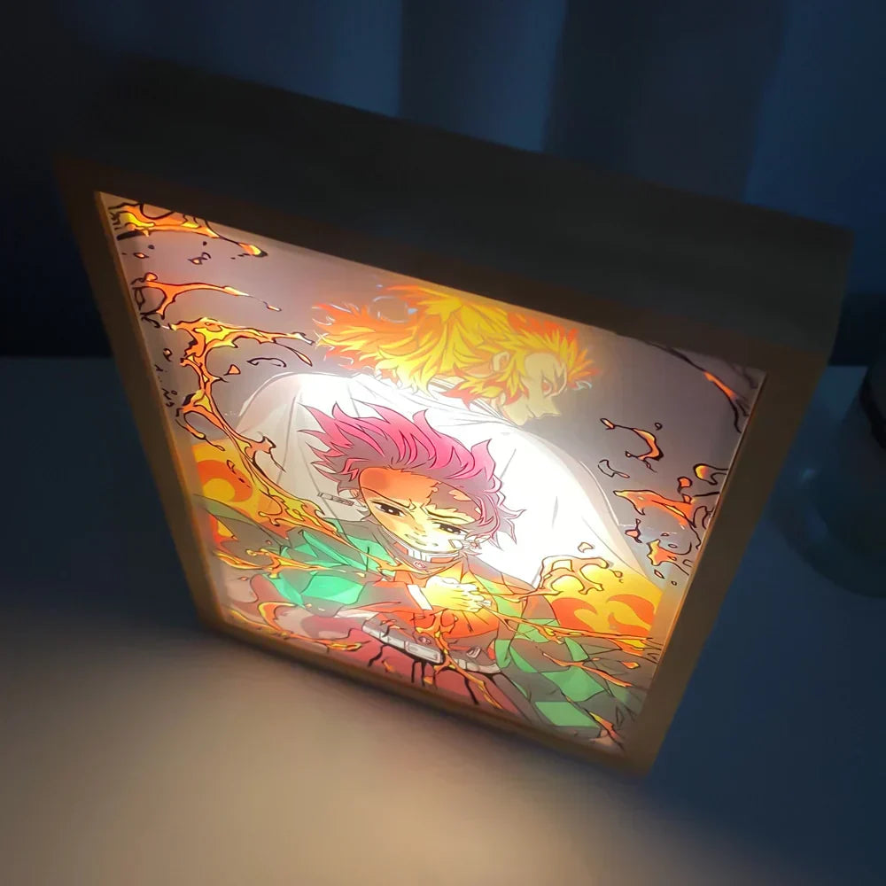 tanjiro glowing wall art