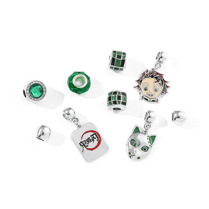 demon slayer silver Bracelet