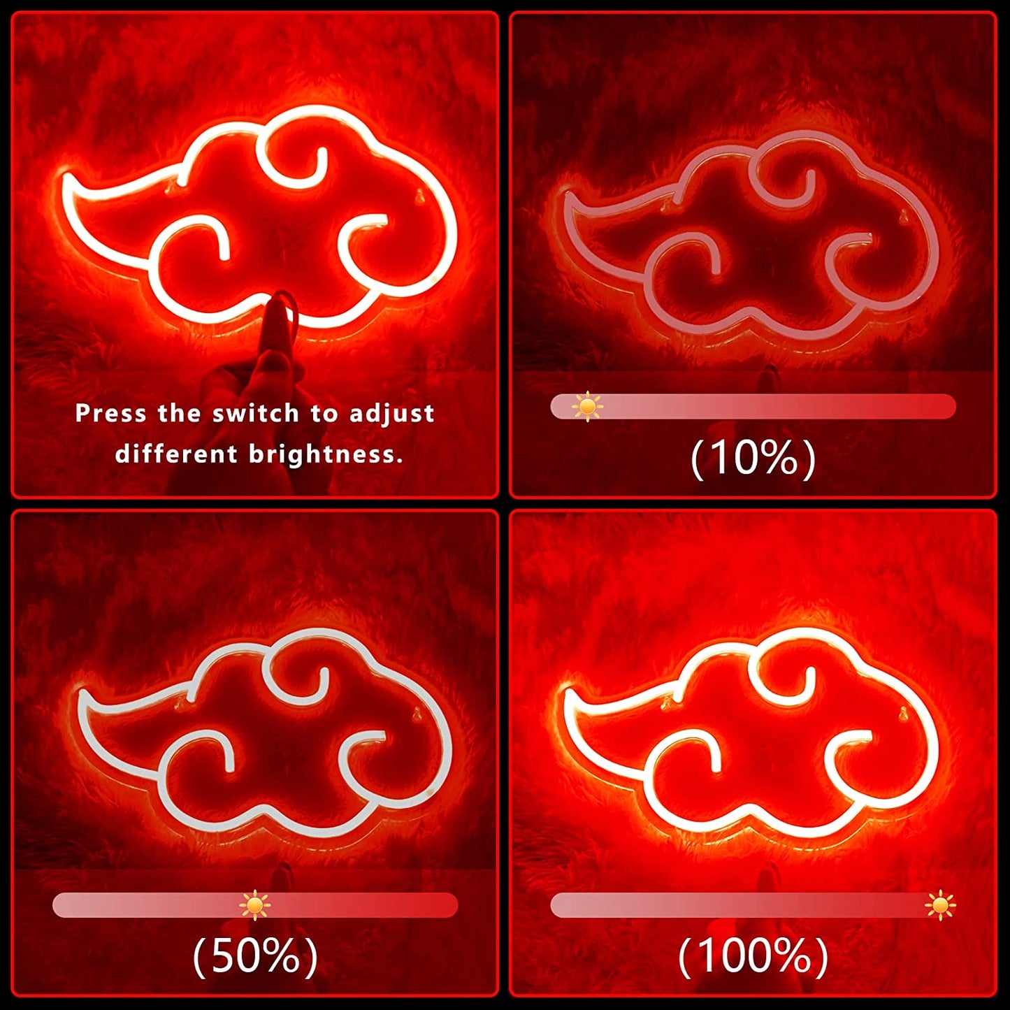 Akatsuki Cloud Neon Wall Art