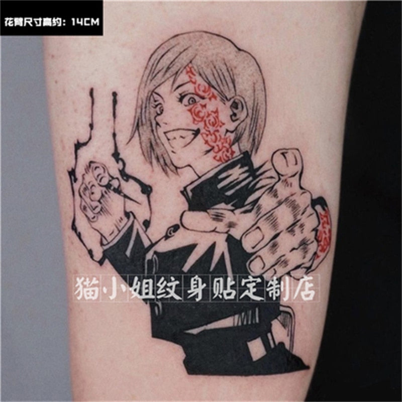 jujutsu kaisen temporary tattoo
