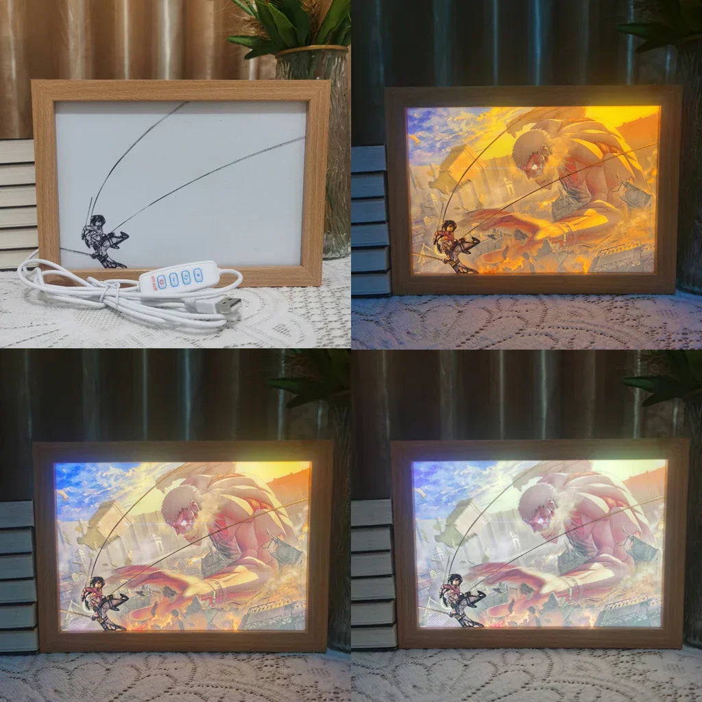 attack on titan LED Wall Art