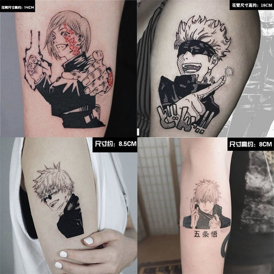 jujutsu kaisen temporary tattoo