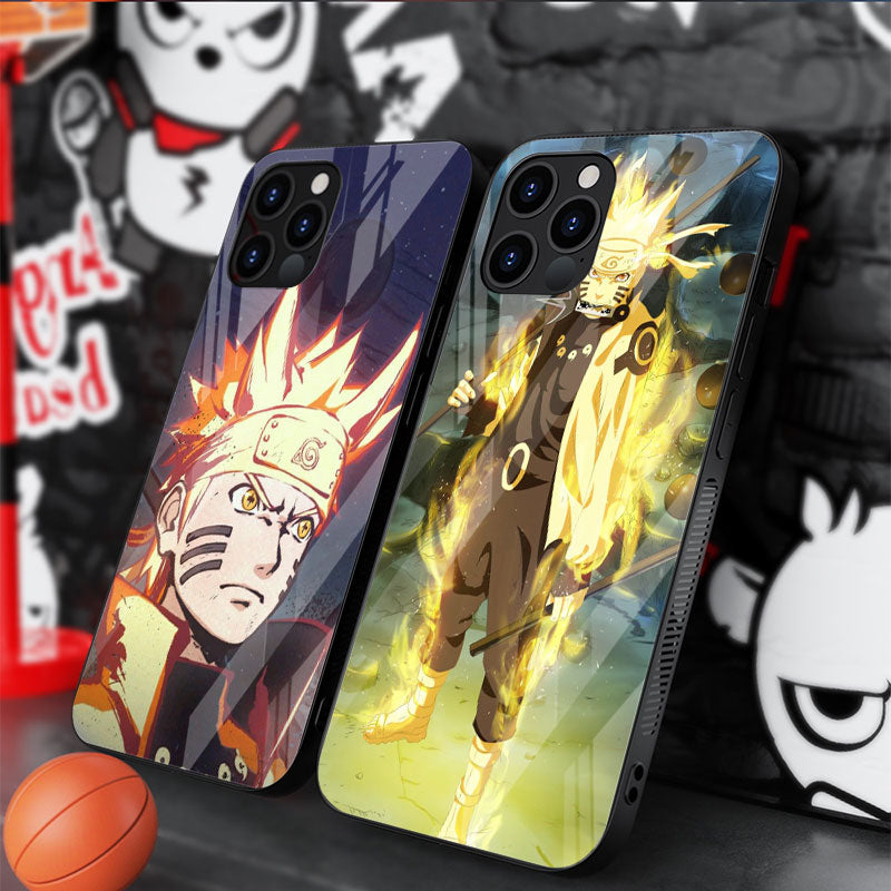 naruto reflective glass case