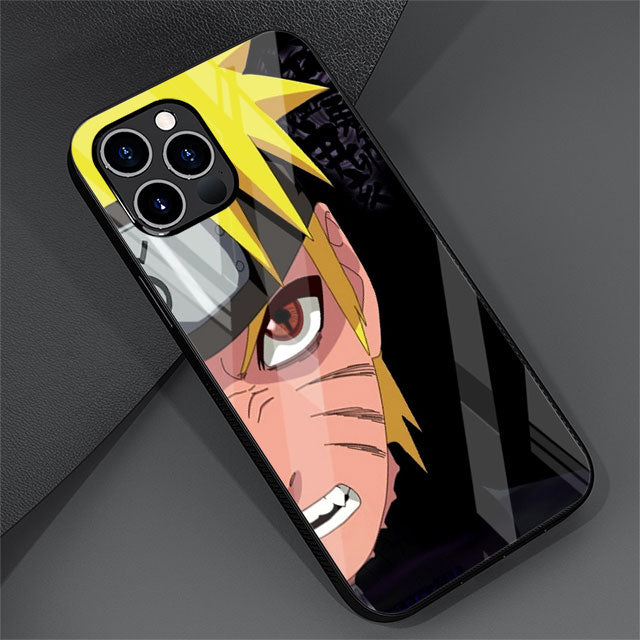 naruto reflective glass case