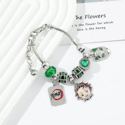 demon slayer silver Bracelet