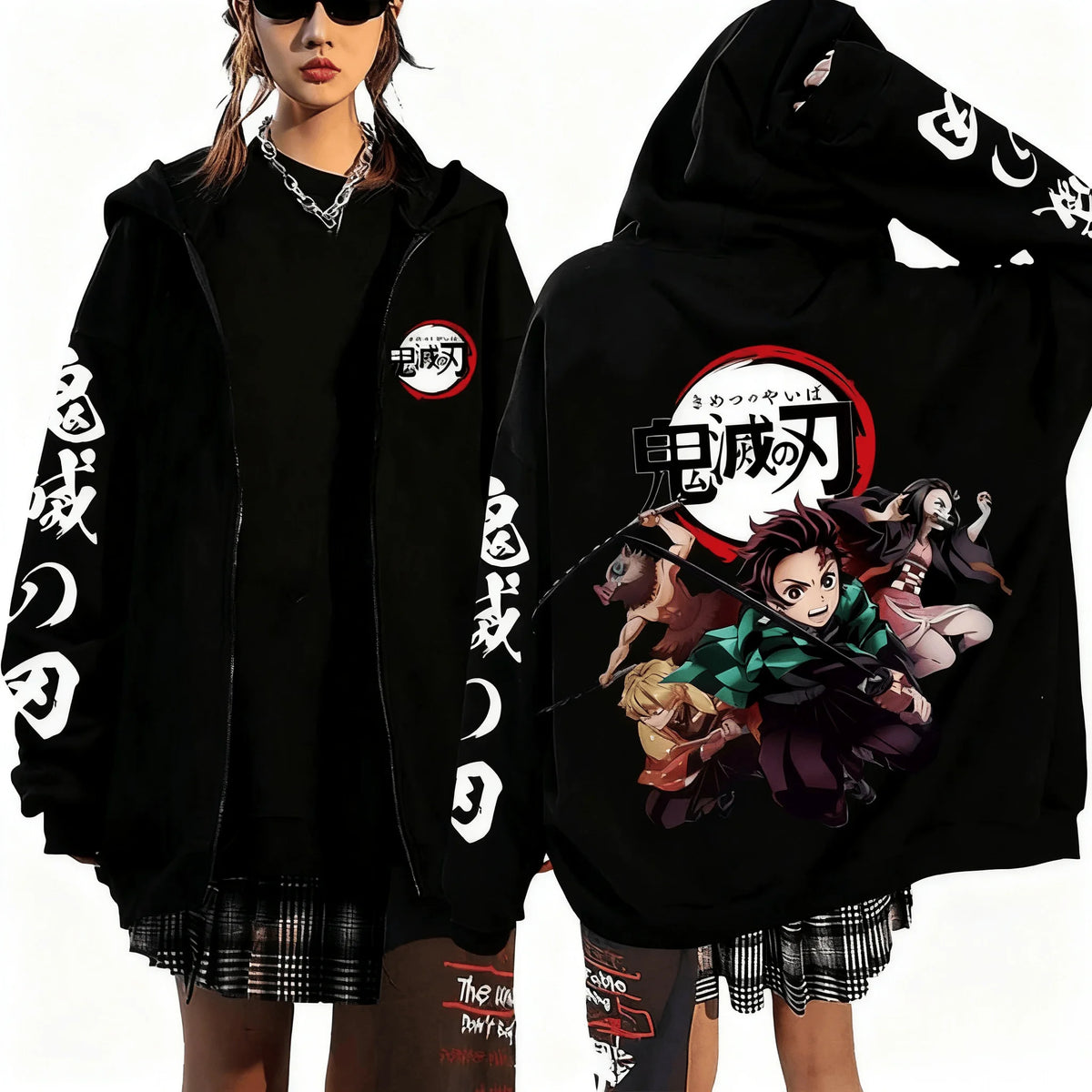 Hashira Oversized Zip Up Hoodie