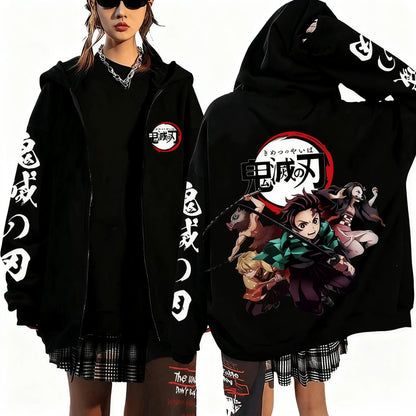 Hashira Oversized Zip Up Hoodie
