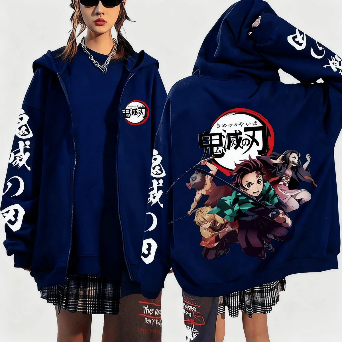 Hashira Oversized Zip Up Hoodie