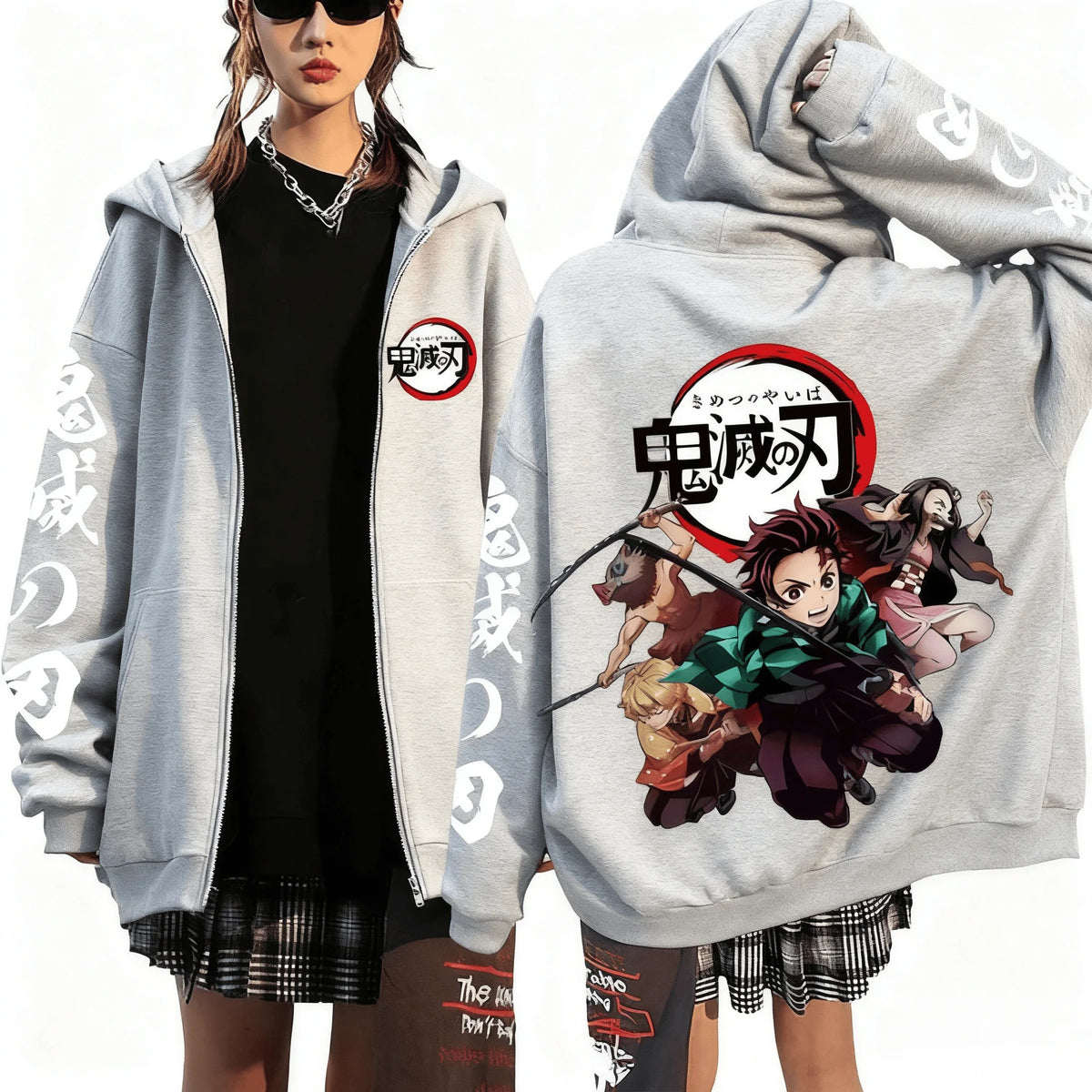 Hashira Oversized Zip Up Hoodie