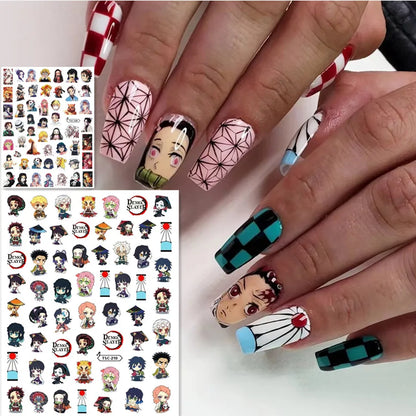 demon slayer Nail Stickers