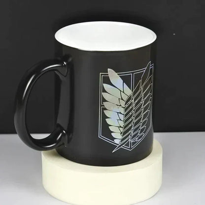 attack on titan heated mug